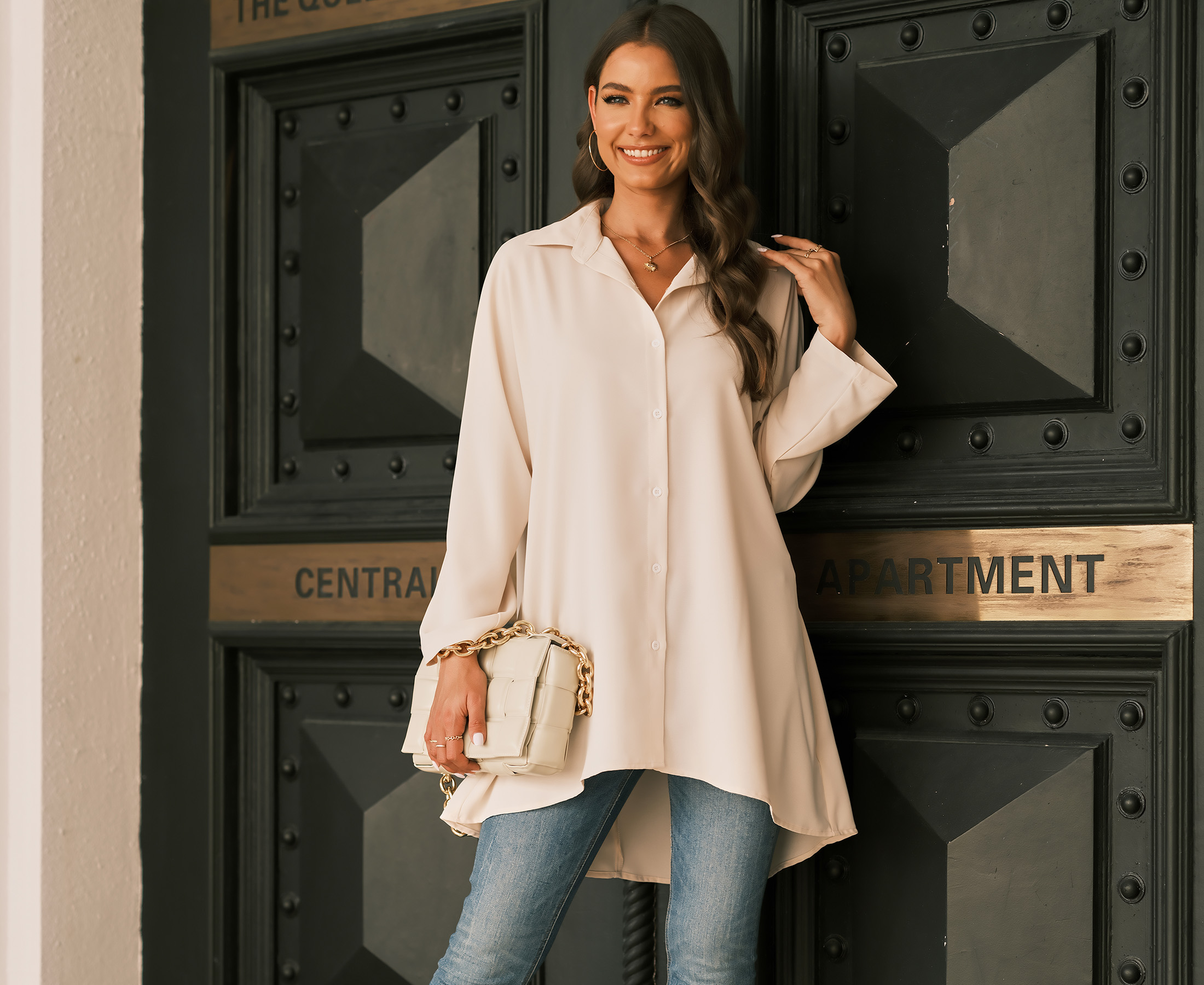 Amazon.com: Aoysky Womens Oversized T Shirts Button Down Long